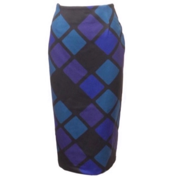 💙BIANCO NERO💙WINDOWPANE REISNER  PENCIL SKIRT💙 - Picture 1 of 8